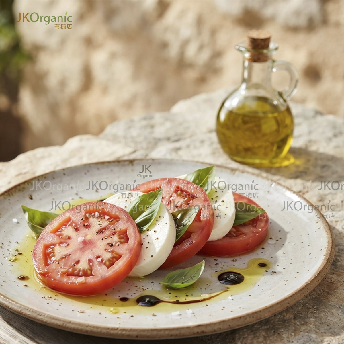 橄欖油卡布里沙律食譜｜初榨橄欖油 Caprese Salad Extra Virgin Olive Oil
