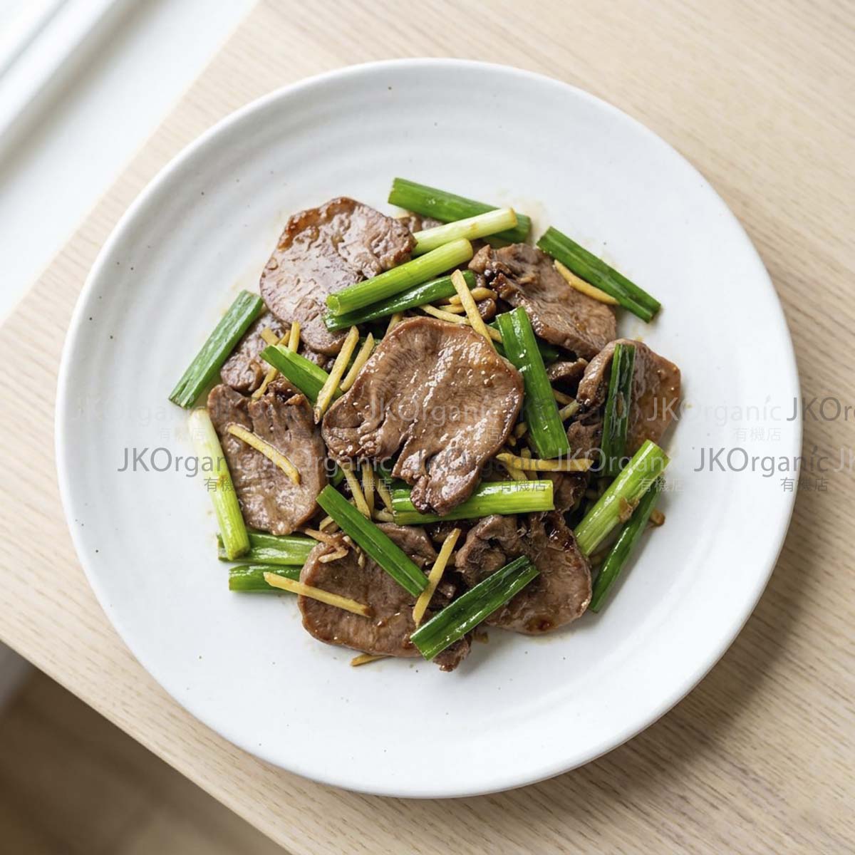 薑蔥爆牛脷食譜｜澳洲有機無激素牛脷切片 Ginger Scallion Organic Beef Tongue