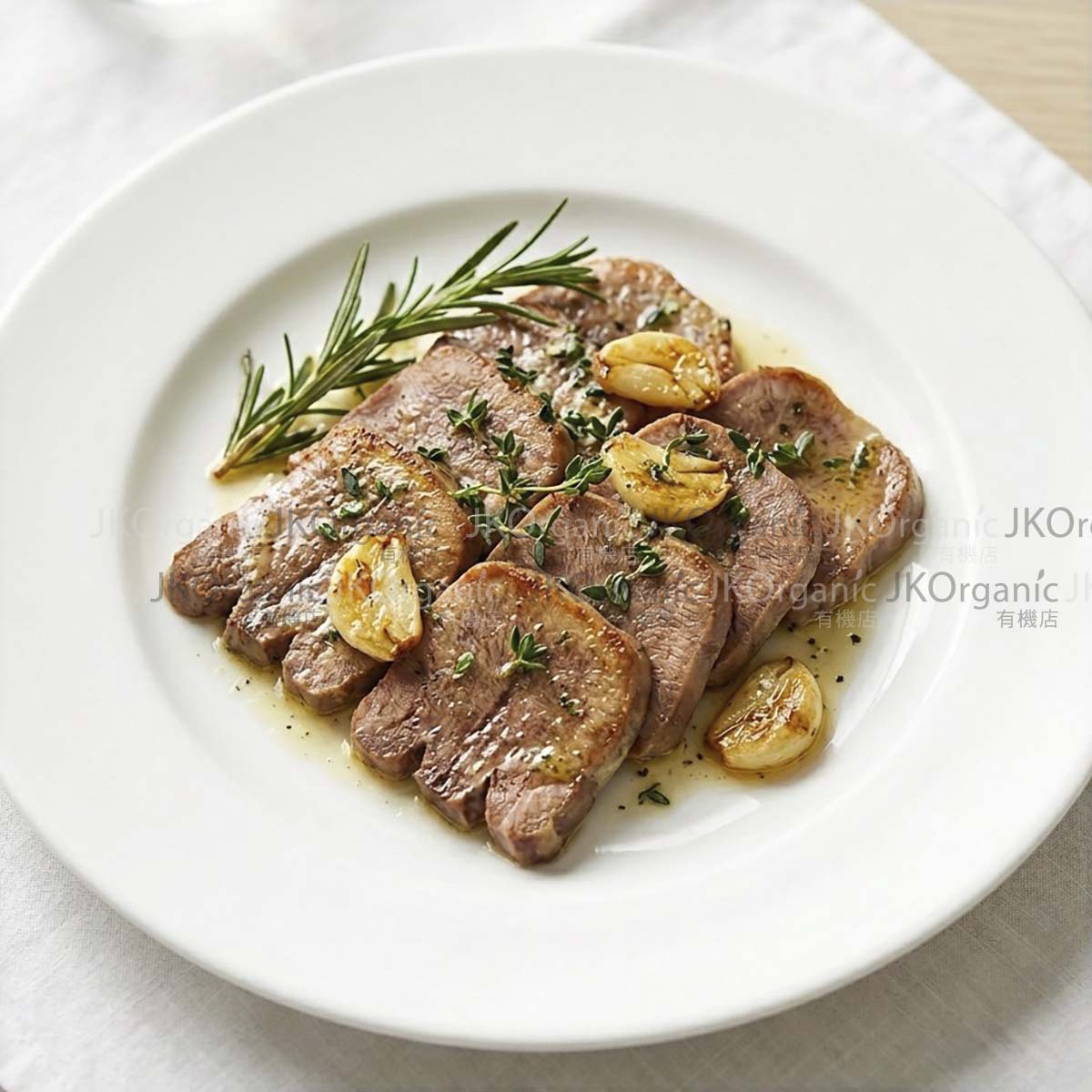 香草牛油煎牛脷食譜｜澳洲有機無激素牛脷切片 Herb Butter Pan-Seared Organic Beef Tongue