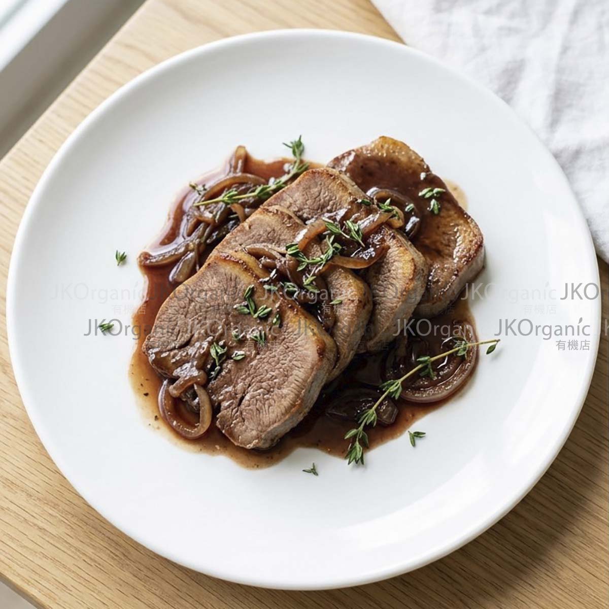 紅酒汁香煎牛脷食譜｜澳洲有機無激素牛脷切片 Pan-Seared Organic Beef Tongue Red Wine Sauce