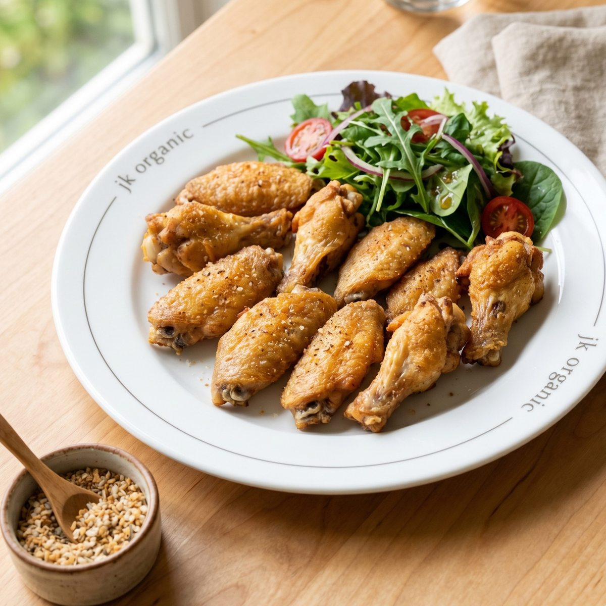蒜香煎雞翼食譜｜紐西蘭有機無激素雞中翼 Garlic Pan-Fried Organic Chicken Wings