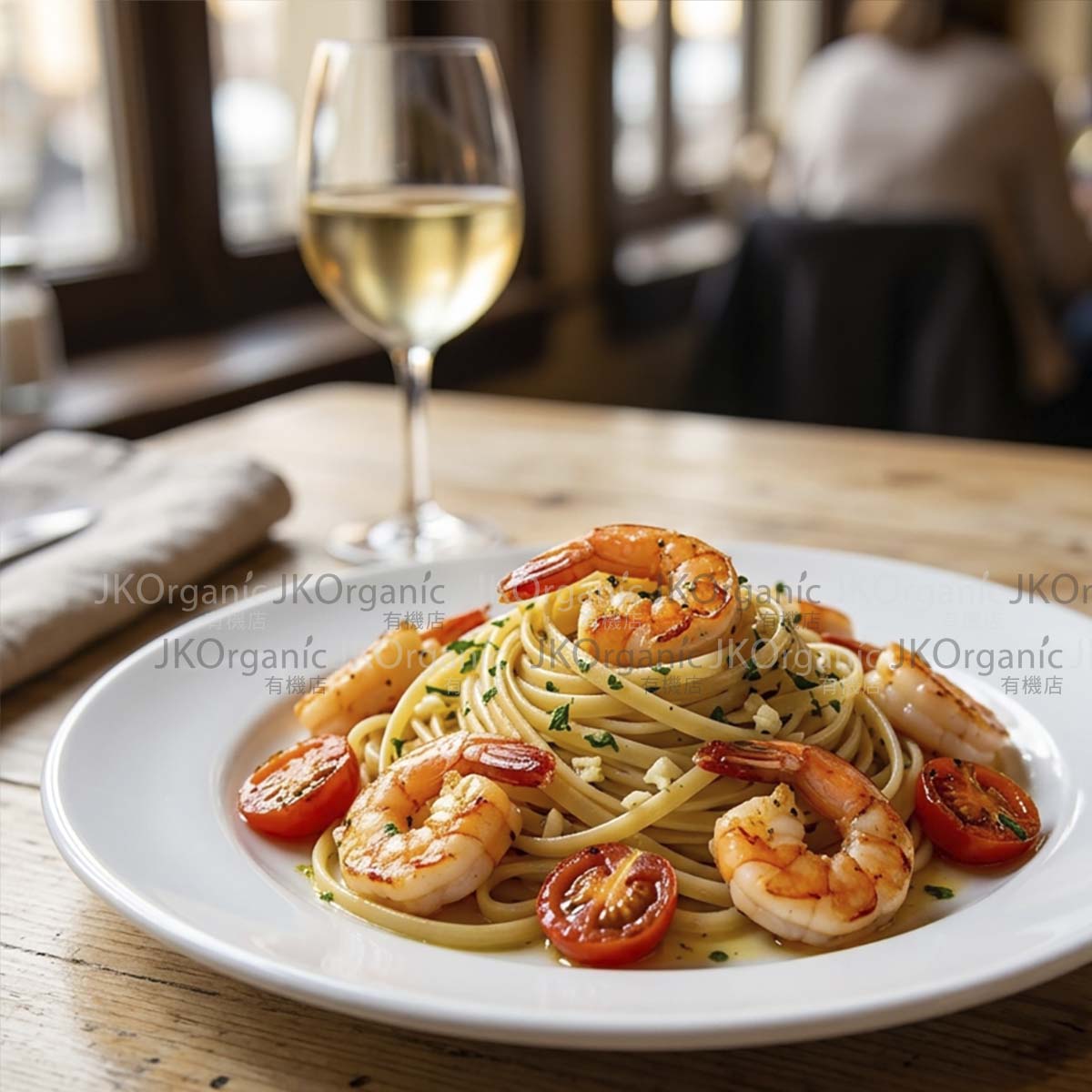 白酒蒜香蝦意粉食譜｜虎蝦仁意粉 White Wine Garlic Prawn Linguine
