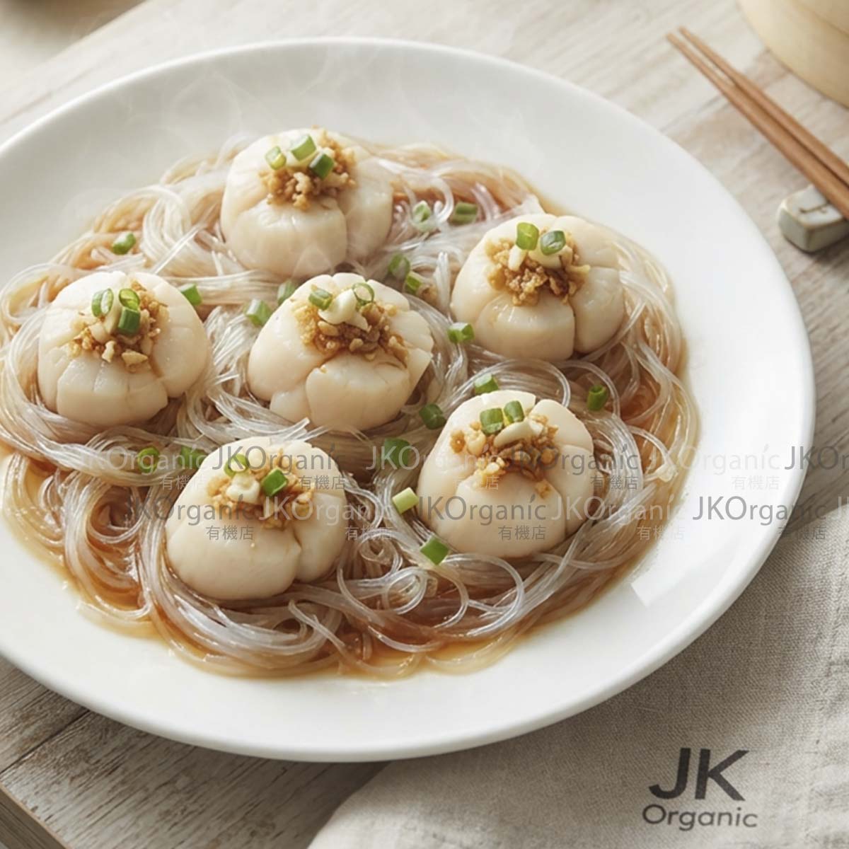 蒜蓉粉絲蒸帶子食譜｜加拿大野生大西洋帶子 Steamed Scallops with Garlic Glass Noodles