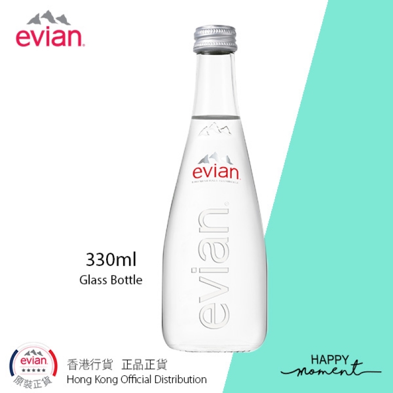 原箱20-《玻璃樽裝》法國 Evian天然礦泉水 Full Case20- Natural Mineral Water 330ml-Glass